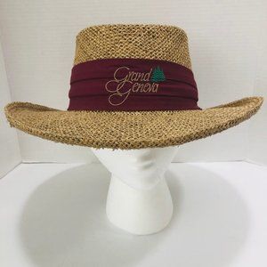 VTG Firethorn GRAND‎ GENEVA Wide Brim Straw Hat L/XL Made In The USA Unisex